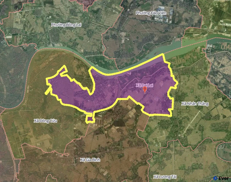 Bản đồ xã Đại Lai, Bắc Ninh sau sáp nhập