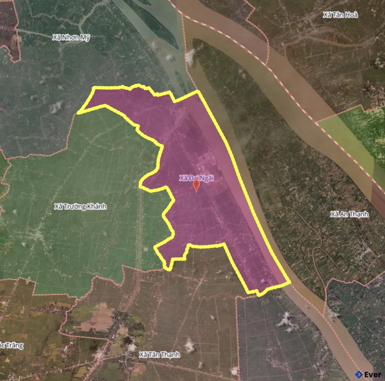 Bản đồ xã Đại Ngãi, Cần Thơ sau sáp nhập