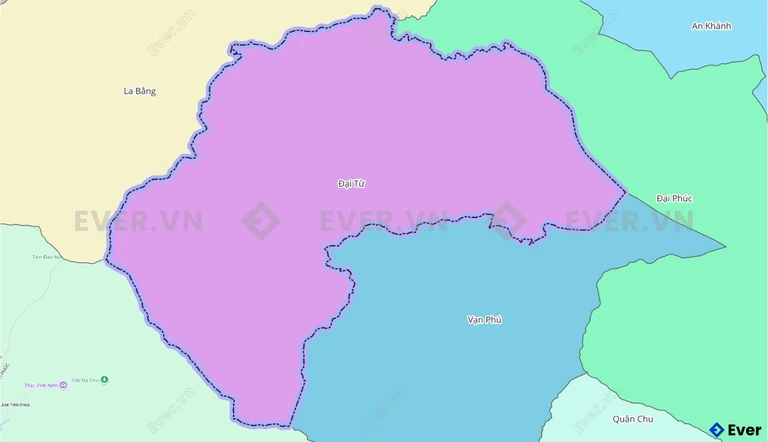 Bản đồ xã Đại Từ, Thái Nguyên sau sáp nhập