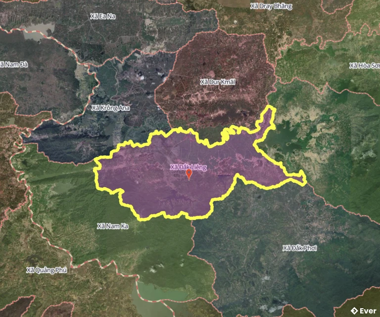 Bản đồ xã Đắk Liêng, Đắk Lắk sau sáp nhập