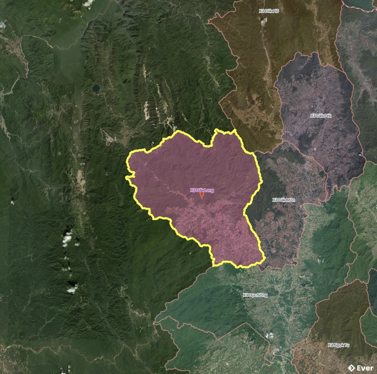 Bản đồ xã Đăk Long, Quảng Ngãi sau sáp nhập