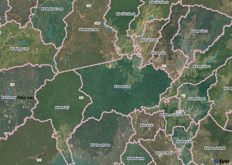 Bản đồ xã Đak Lua, Đồng Nai sau sáp nhập