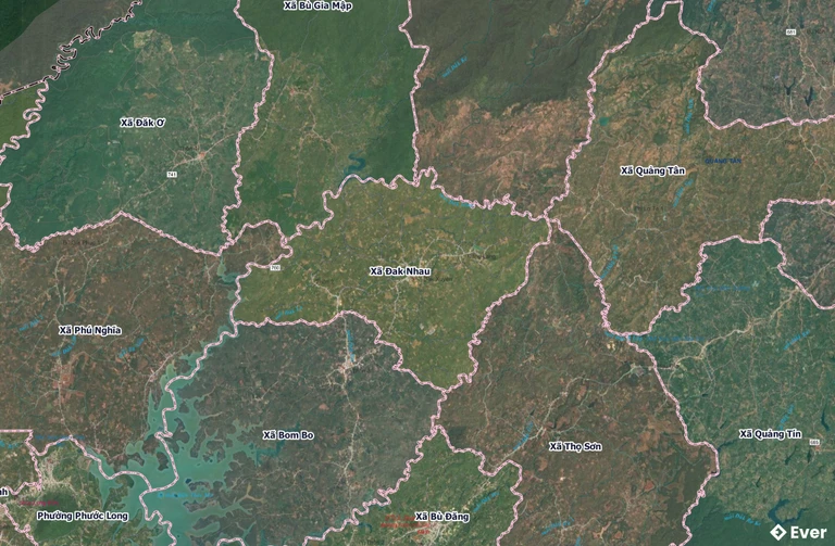 Bản đồ xã Đak Nhau, Đồng Nai sau sáp nhập