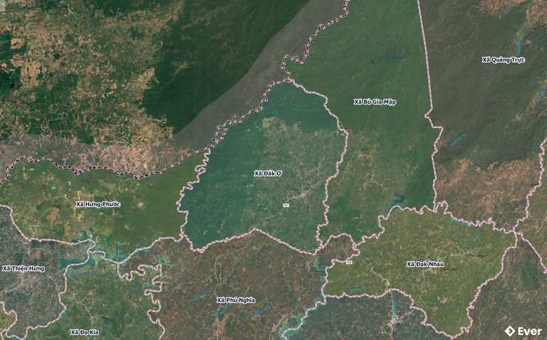 Bản đồ xã Đăk Ơ, Đồng Nai sau sáp nhập