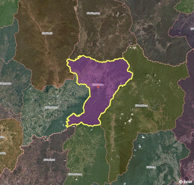 Bản đồ xã Đăk Rve, Quảng Ngãi sau sáp nhập