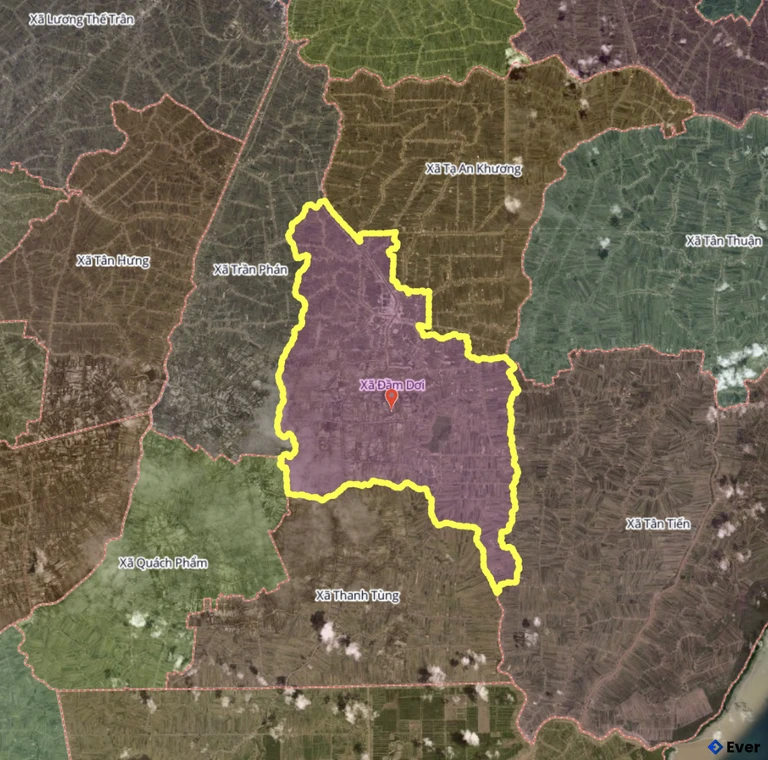 Bản đồ xã Đầm Dơi, Cà Mau sau sáp nhập