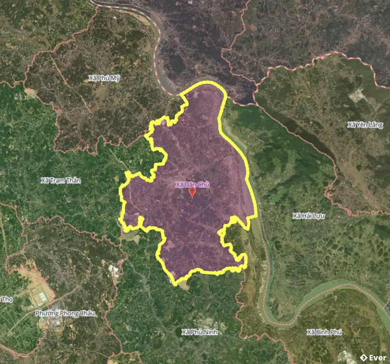 Bản đồ xã Dân Chủ, Phú Thọ sau sáp nhập