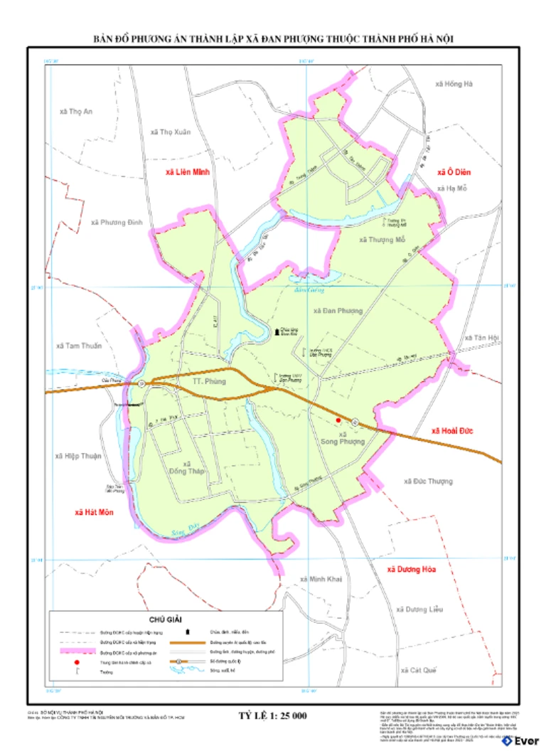 Bản đồ xã Đan Phượng, Hà Nội sau sáp nhập