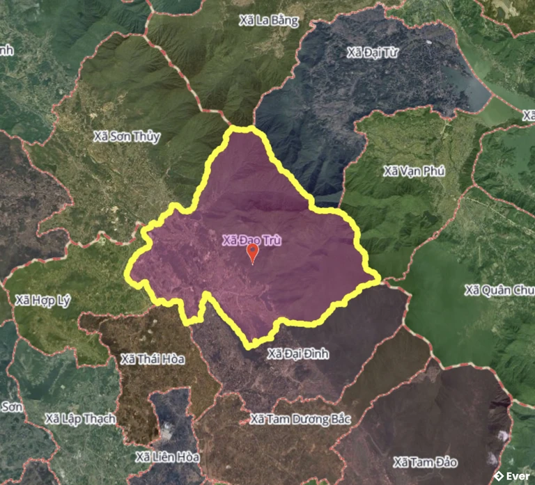 Bản đồ xã Đạo Trù, Phú Thọ sau sáp nhập