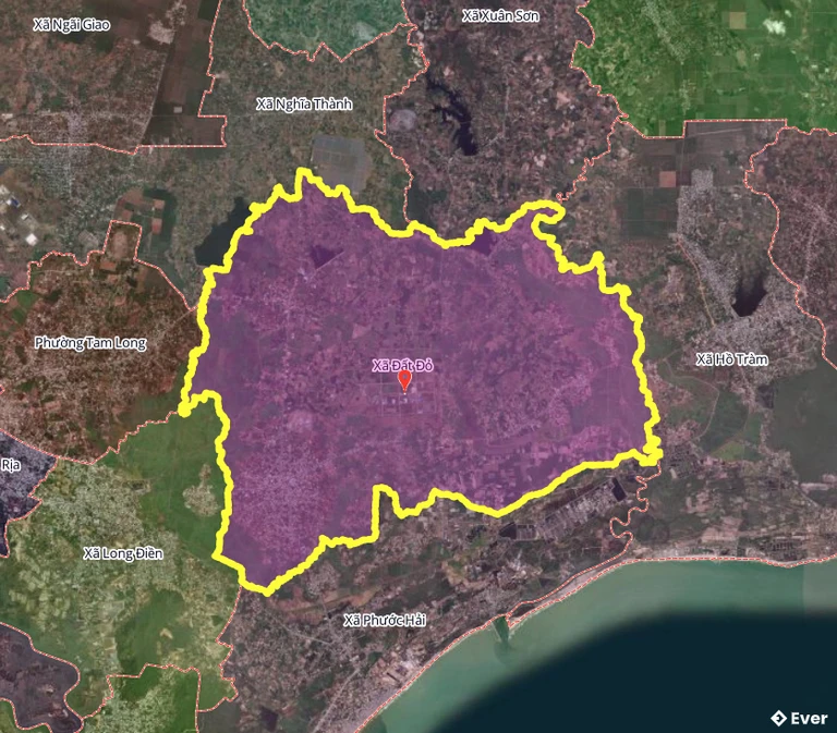 Bản đồ xã Đất Đỏ, thành phố Hồ Chí Minh sau sáp nhập