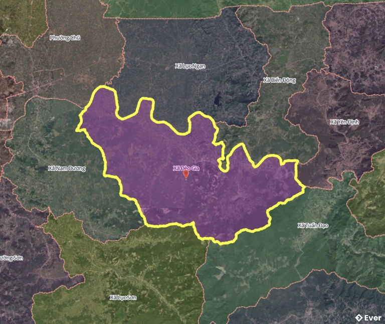 Bản đồ xã Đèo Gia, Bắc Ninh sau sáp nhập