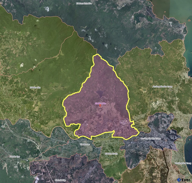 Bản đồ xã Diên Điền sau sáp nhập