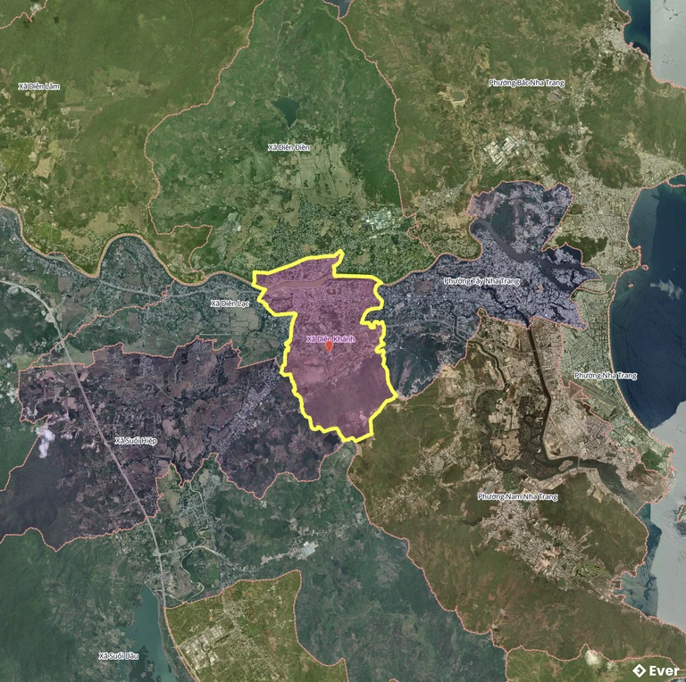 Bản đồ xã Diên Khánh sau sáp nhập