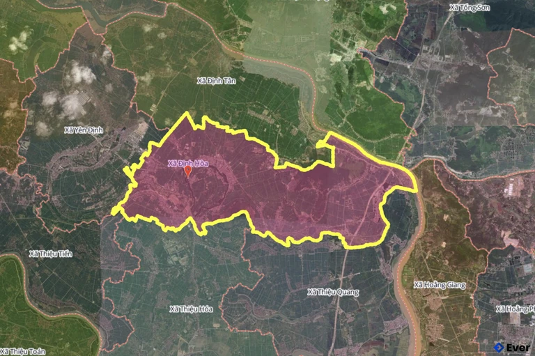 Bản đồ xã Định Hòa, Thanh Hóa sau sáp nhập