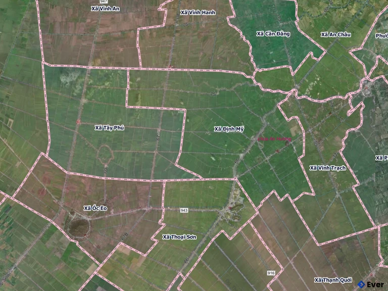 Bản đồ xã Định Mỹ sau sáp nhập