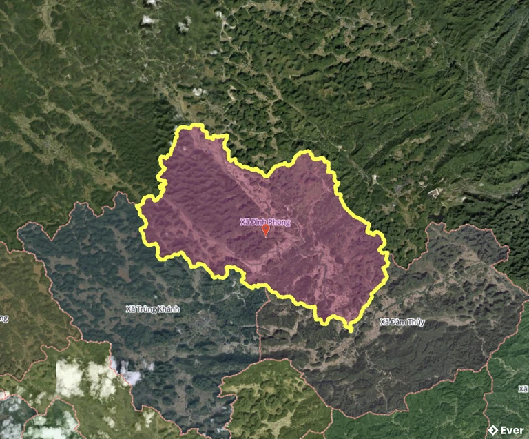 Bản đồ xã Đình Phong, Cao Bằng sau sáp nhập