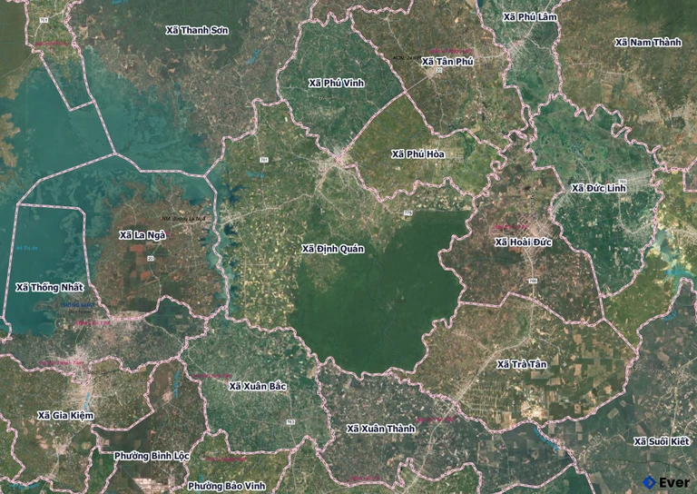 Bản đồ xã Định Quán, Đồng Nai sau sáp nhập