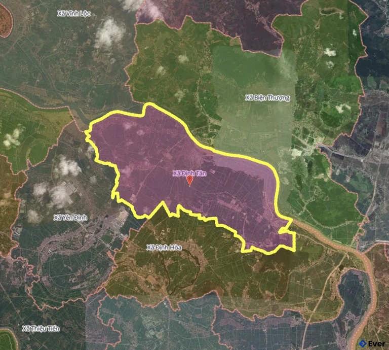 Bản đồ xã Định Tân, Thanh Hóa sau sáp nhập