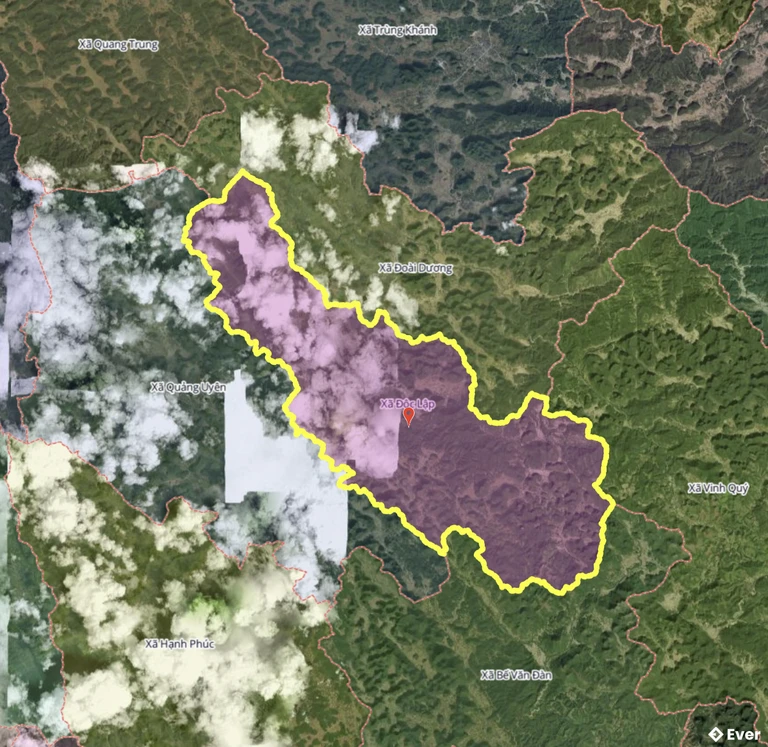 Bản đồ xã Độc Lập, Cao Bằng sau sáp nhập