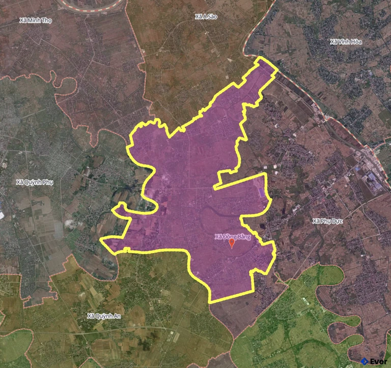 Bản đồ xã Đồng Bằng, Hưng Yên sau sáp nhập