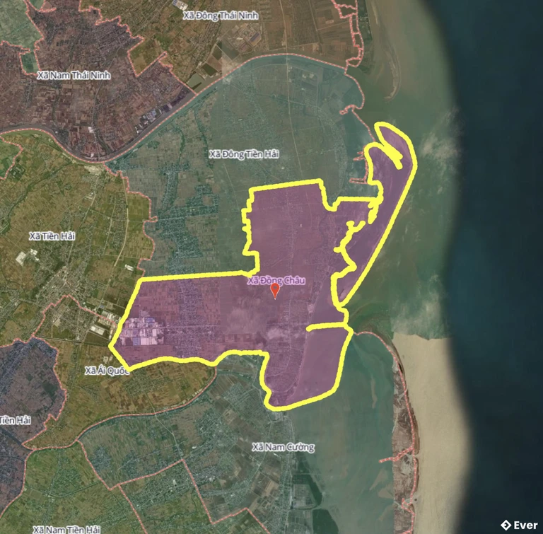 Bản đồ xã Đông Châu, Hưng Yên sau sáp nhập