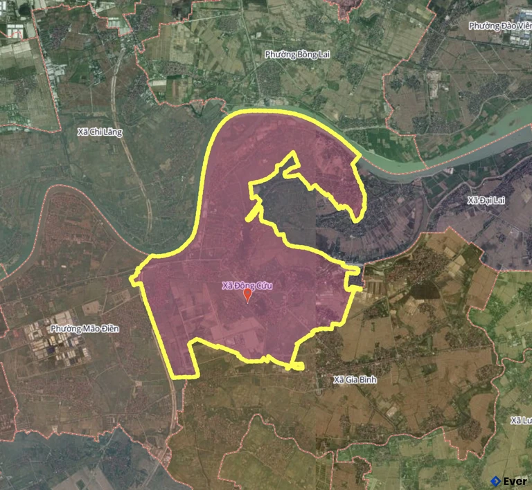 Bản đồ xã Đông Cứu, Bắc Ninh sau sáp nhập