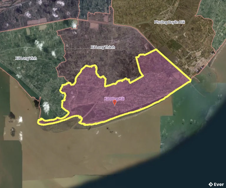 Bản đồ xã Đông Hải, Vĩnh Long sau sáp nhập