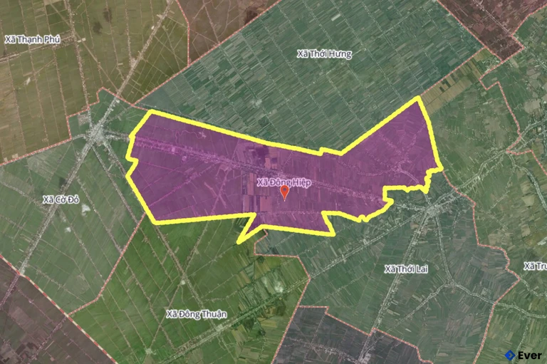 Bản đồ xã Đông Hiệp, Cà Mau sau sáp nhập