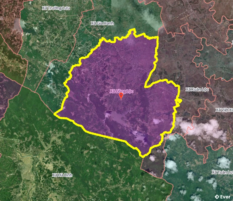 Bản đồ xã Đồng Lộc, Hà Tĩnh sau sáp nhập