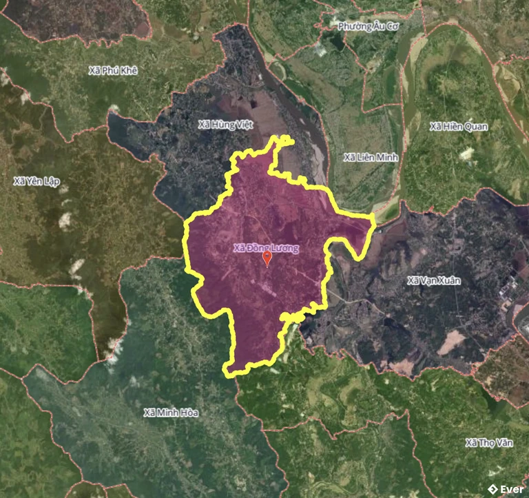 Bản đồ xã Đồng Lương, Phú Thọ sau sáp nhập