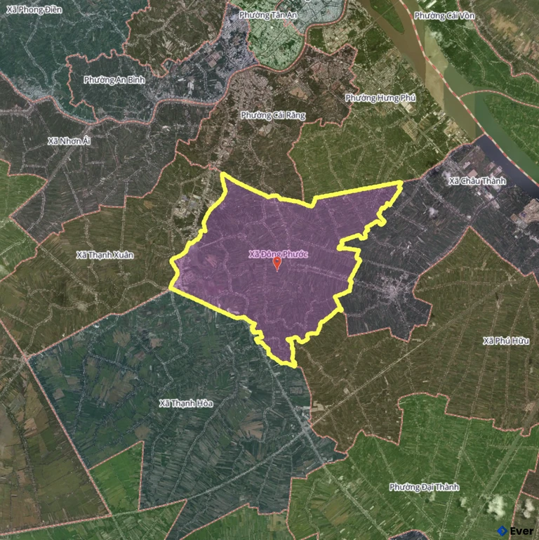 Bản đồ xã Đông Phước, Cần Thơ sau sáp nhập