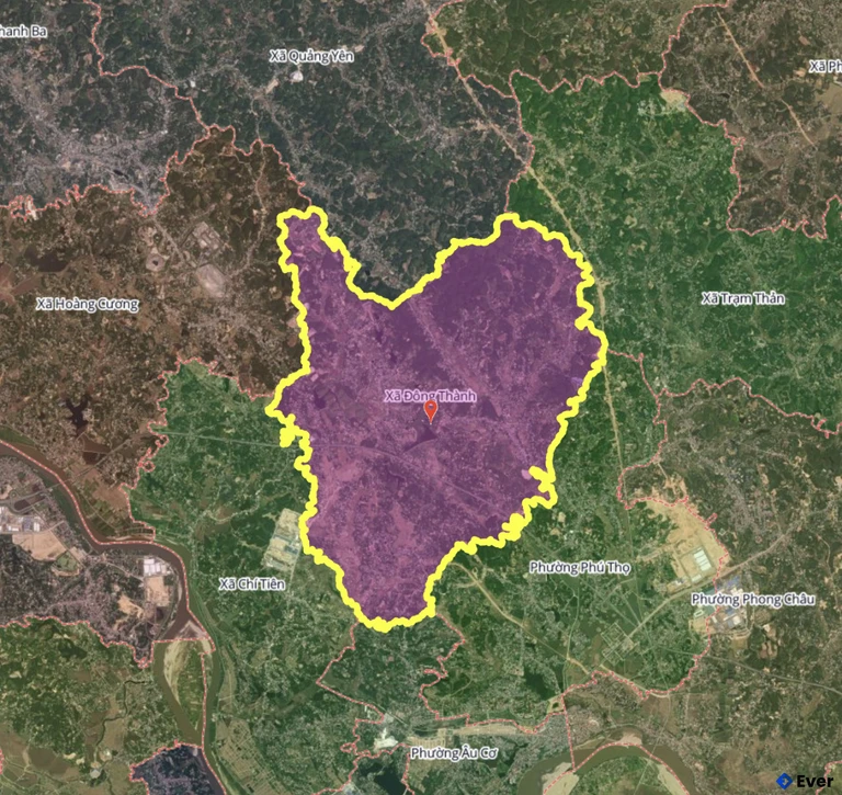 Bản đồ xã Đông Thành, Phú Thọ sau sáp nhập