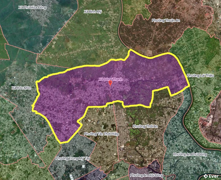 Bản đồ xã Đông Thạnh, thành phố Hồ Chí Minh sau sáp nhập