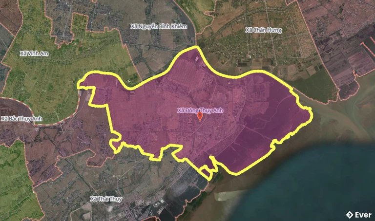 Bản đồ xã Đông Thụy Anh, Hưng Yên sau sáp nhập