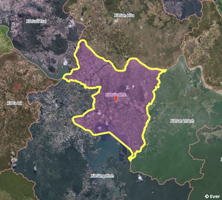 Bản đồ xã Đức Bình, Đắk Lắk sau sáp nhập