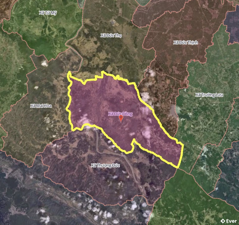 Bản đồ xã Đức Đồng, Hà Tĩnh sau sáp nhập