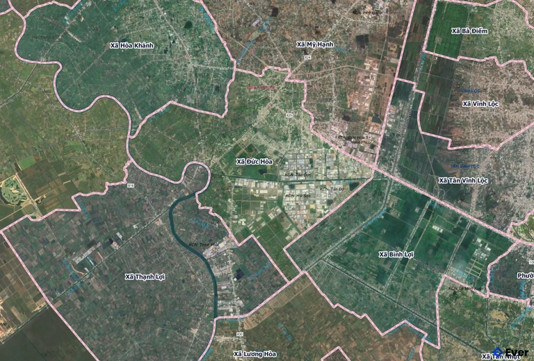 Bản đồ xã Đức Hòa, Tây Ninh sau sáp nhập
