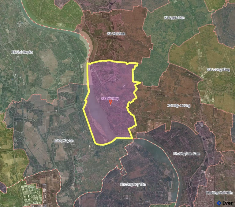 Bản đồ xã Đức Hợp, Hưng Yên sau sáp nhập