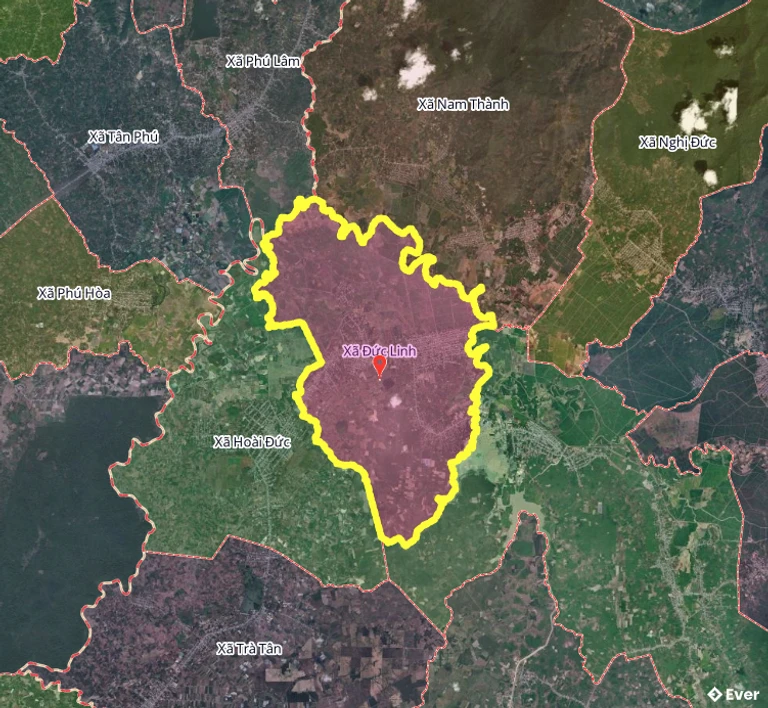 Bản đồ xã Đức Linh, Lâm Đồng sau sáp nhập