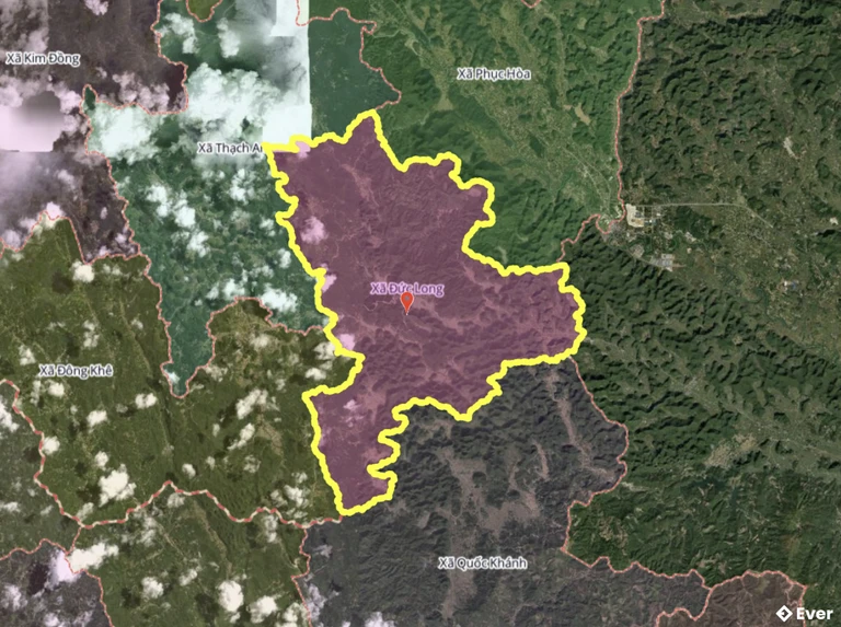 Bản đồ xã Đức Long, Cao Bằng sau sáp nhập