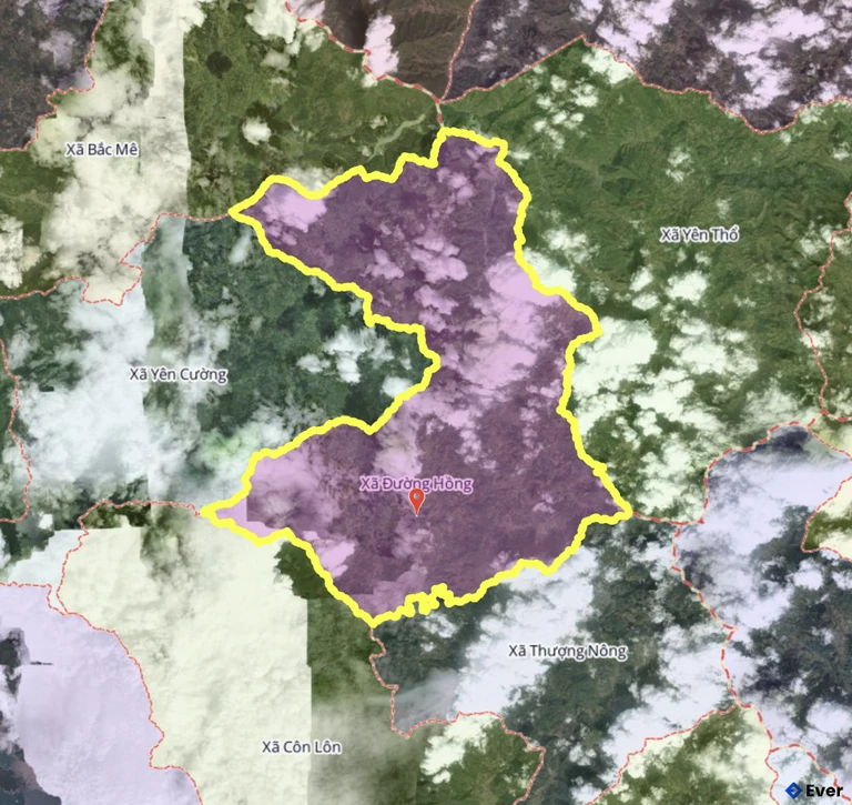 Bản đồ xã Đường Hồng, Tuyên Quang sau sáp nhập