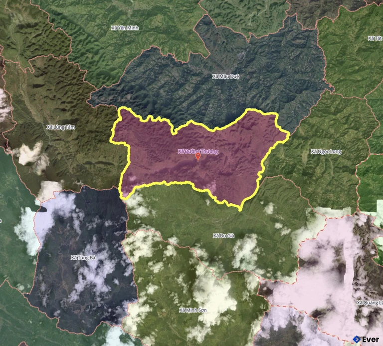 Bản đồ xã Đường Thượng, Tuyên Quang sau sáp nhập