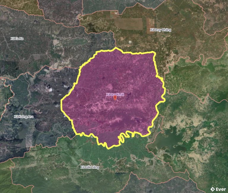 Bản đồ xã Dur Kmăl, Đắk Lắk sau sáp nhập