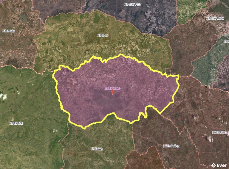 Bản đồ xã Ea H’Leo, Đắk Lắk sau sáp nhập