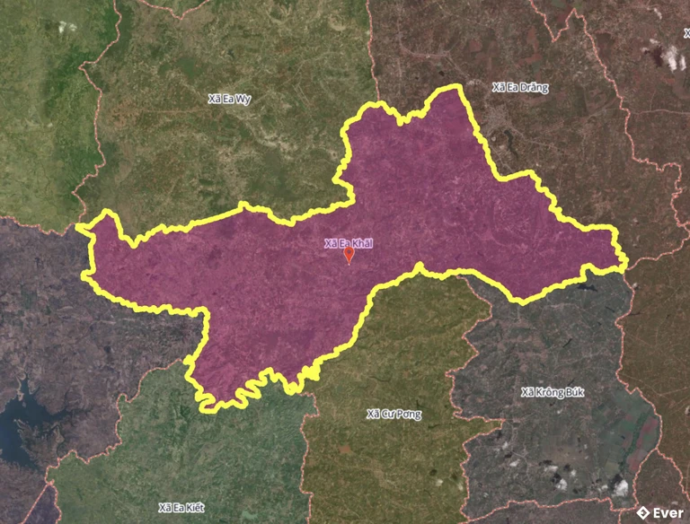 Bản đồ xã Ea Khăl, Đắk Lắk sau sáp nhập