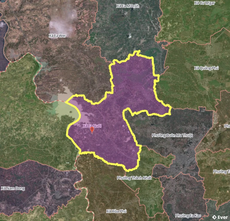 Bản đồ xã Ea Nuôl, Đắk Lắk sau sáp nhập
