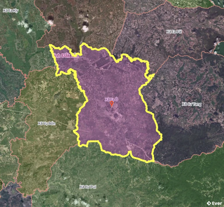 Bản đồ xã Ea Ô, Đắk Lắk sau sáp nhập