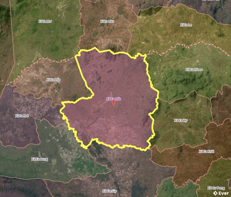 Bản đồ xã Ea Rốk, Đắk Lắk sau sáp nhập