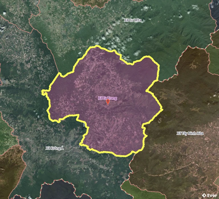 Bản đồ xã Ea Trang, Đắk Lắk sau sáp nhập