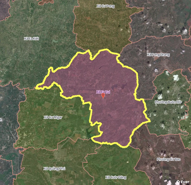 Bản đồ xã Ea Tul, Đắk Lắk sau sáp nhập